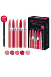 Revlon Ultra HD Gel Lip Colors Set of 5 Desert Pink Coral Rhubarb Vineyard