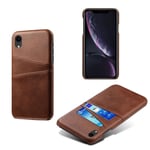 IPhone XR skal med en kortplats - Brunt