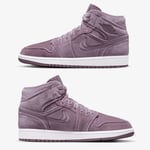 Nike Air Jordan 1 Mid SE Women's Shoes Trainers Sneakers Purple Velvet UK 8