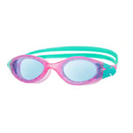 Zoggs Children's Panorama Junior Swimming Goggles with UV Protection, Wide Vision and Anti-Fog (6-14 Years), Pink/Turquoise/Tint Blue
