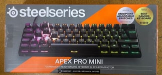 STEELSERIES APEX PRO MINI MECHANICAL  GAMING KEYBOARD UK QWERTY OMNIPOINT SWITCH