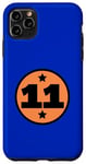 Coque pour iPhone 11 Pro Max Numéro 11 Onze Cercle Orange Noir Âge Anniversaire Retro