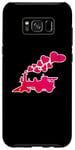 Galaxy S8+ Iron Horse Engine Hearts Valentine's Train Graphic For Kids Case