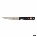 Grøntsags skræller kniv Quttin Sort Sølvfarvet 12 cm (24 enheder)