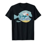 Disney Pixar Finding Dory Group Shot Swimming Silhouette T-Shirt