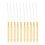 12pcs Loop Needle Simple Wooden DIY Hair Extension Needle Loop Needle for Men
