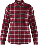 Fjallraven Övik Flannel Shirt W Long Sleeved T-shirt - Deep Red, XXS
