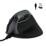 Ergonomic Wireless Mouse, Vertical USB Gaming Mouse,2.4G Rechargeable Optical Vertical Mice,4 Adjustable DPI 800/1200/1600/2400 Levels, 6 Buttons for Laptop/Desktop/PC/MacBook