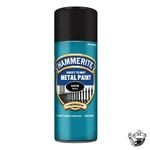 Hammerite Direct to Rust Smooth Finish Aerosol Satin Black 400ml