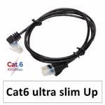 0.5m Up CY  Câble Ethernet ultra fin Cat6 UTP LAN, cordon raccordement, avec 2 connecteurs RJ45, routeur d'ordinateur, boîte télévision Nipseyteko