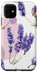 Coque pour iPhone 11 Motif géométrique violet violet aquarelle lavande