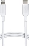 Amazon Basics Câble USB-C vers Lightning, chargeur certifié MFi pour iPhone 13/12/11/X/XS/XR/8 - blanc, 1,8 m