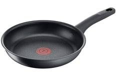 Tefal G12402 Titanium Fusion Frying Pan 20 cm (Titanium Excellence Non-Stick Coating, Thermo-Spot, Hard Fusion Outer Layer, for All Cookers Including Induction), Black