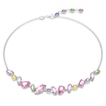 Swarovski collier Gema necklace Mixed cuts, Multicolored, Rhodium plated - 5658398