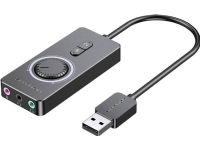 External USB 2.0 sound card Vention CDRBF 1m (black)