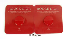Dior Rouge Mini Shade 999 Satin Lipstick  - BNIB  2 x 0.3g  mini