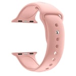 Bracelet compatible apple watch 38mm 40mm 41mm Serie 8 7 6 5 4 3 2 1 SE - Taille L - Silicone Rose Souple remplacement bracelet montre connectée Phonillico®