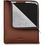 Woolnut læder folio etui til 12.9" iPad Pro, konjak