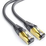 mumbi 28252 Cat.8 F/FTP Câble brut réseau de raccordement LAN Ethernet Patch avec connecteurs RJ-45 1.50m, noir