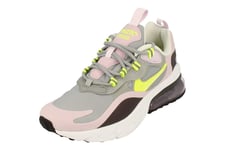 Nike NIKE AIR MAX 270 REACT (GS), Boy's Running Shoe, Particle Grey/Lemon Venom/Iced Lilac/Off Noir, 5 UK (38 EU)