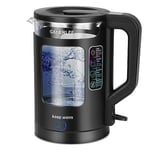 Electric Kettle, 1.7L, 3000W Fast Boil Quiet Glass Kettle with Blue