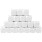 20 st Blanka Tärningar Avrundade Hörn D6 Tärningar Kuber DIY Tärningsspel Tillbehör Skrivbara Tärningar Sexsidiga Tärningar (FMY) White 1.7X1.7X1.7CM