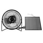 Broco Solar Powered Cooling Fan,USB Solar Panel Powered Mini Portable Fan for Cooling Ventilation Home Travelling Fishing