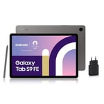 Samsung Galaxy Tab S9 FE Tablette, 10.9'' Wifi 128Go, Chargeur Secteur Rapide 25W Inclus [Exclusivité Amazon], S Pen Inclus, Batterie Longue Durée, Certification IP 68, Anthracite, Version FR