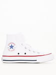 Converse Kids Unisex 1V Hi Top Trainers - White, White, Size 10 Younger