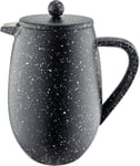 Café Olé BFD Cafetière, 1 Litre 3 Cup Double Walled Stainless Steel French Press Coffee Maker, Grey Granite Finish BFD-08BG