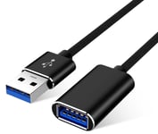 Cable Rallonge USB 3.0 de 2m Compatible avec Cle USB Manette de Jeu Disque Dur Externe Clavier Souris Imprimante Ordinateur