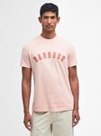 Barbour Logo Terra Dye Short Sleeve Tailored T-shirt - Light Pink, Light Pink, Size 3Xl, Men