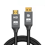 4K60Hz - 1m - Display Port vers HDMI Cable DisplayPort HDMI DP vers HDMI2.0 DP 1.2 pour PC Lenovo ordinateur portable HDTV projecteur câble Audio vidéo