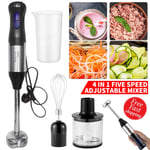 4 In 1 Electric Hand Blender Set Mixer Juicer with Mixing Beaker Chopper Whisk