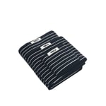Tekla - Terry handduk black stripes gästhandduk 30x50cm - Handdukar och badlakan - Svart