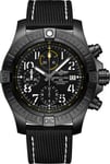 Breitling Watch Avenger Chronograph 45 Night Mission Leather Folding Clasp