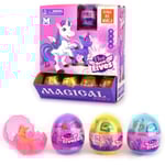 2 st unicornägg med figur och klistermärke unicorn ägg enhörning
