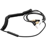 VHBW Câble audio aux compatible avec Marshall Kilburn 3, Major 4 casque - Avec prise jack 3,5 mm, 150 230 cm, or / noir Vhbw