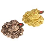 1pc Chinese Fortune Frog Feng Shui Lucky Money Toad Home Office Bronze