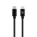 SiGN USB-C till Lightning Kabel 20W, 0.25m - Svart