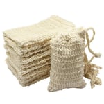 Promotion! Sac À Savon En Sisal Naturel, Gant En Tissu Naturel, Pour Le Savon Exfoliant, Lot Économique De 10 Unités