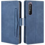 HualuBro Sony Xperia 5 II Case, Magnetic Full Body Protection Shockproof Flip Leather Wallet Case Cover with Card Slot Holder for Sony Xperia 5 II 2020 Phone Case (Blue)