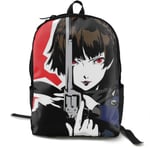 Kimi-Shop Persona 5 Makoto Niijima Anime Cartoon Cosplay Canvas Shoulder Bag Backpack Classic Lightweight Travel Daypacks School Backpack Laptop Backpack