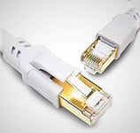 FASTEST 2020 Ethernet Cable CAT 8, HIGH SPEED 40Gbps 2000MHz SFTP LAN Wire, Gold Ultra-Thin Patch RJ45 Gold Connector For Switch, Router, Modem, ADSL, PS4, XBOX, PC, Laptop