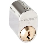 ASSA 702 Låscylinder med 3 nycklar, förnicklad