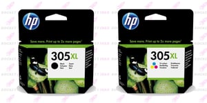 Genuine HP 305XL Black & Colour Ink Cartridge For HP ENVY 6032 Printer
