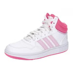 adidas Hoops Mid Shoes, FTWR White/Orchid Fusion/Lucid Pink, 28.5 EU