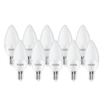 6W LED Candle Bulb E14, Warm White 3000K (pack of 10)