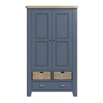 https://furniture123.co.uk/Images/FOL104051_3_Supersize.jpg?versionid=6 Tall Navy & Oak Display Cabinet with Wicker Baskets - Pegasus