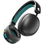 Skullcandy Grom Wireless Headphones for Kids - Black For ages 6+ - Volume Limited to 85dB - Collapsible Kid-Safe Design - Durable & Comfortable - Share Audio Port - Bluetooth 5.2 + backup 3.5mm Aux cable - Up to 45hrs battery life